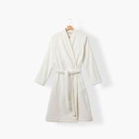 Women's kimono collar bathrobe cotton Opalys ivory