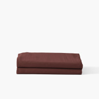 Drap de lit satin de coton lavé bio Quartz barolo