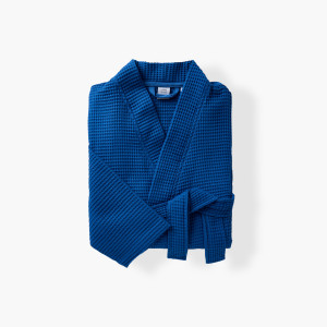 Peignoir homme coton La Perle cobalt