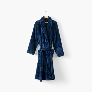 Gabriel navy men's fleece robe