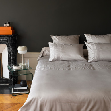 Duvet cover cotton satin Titanium