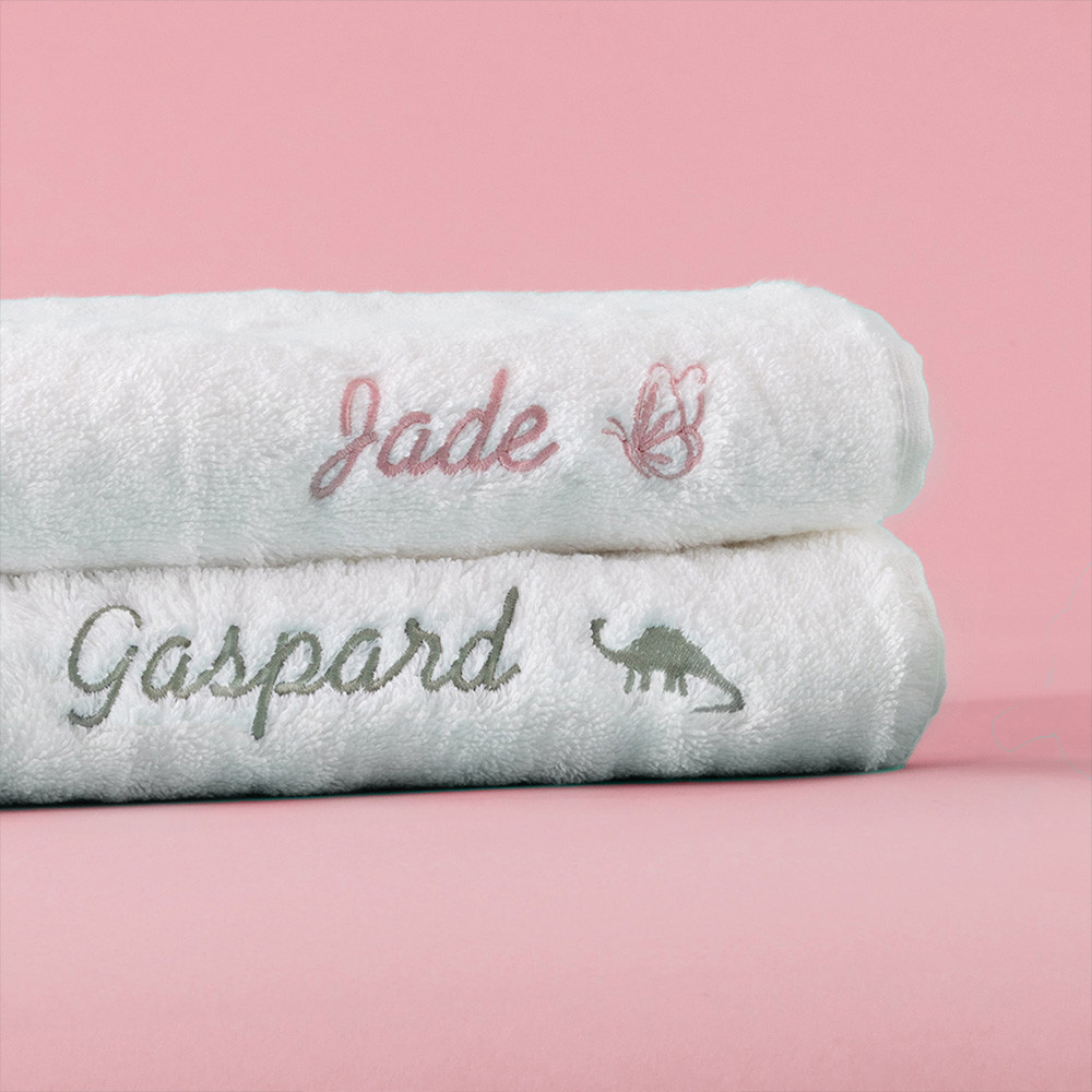 Bavoir double face coton et gaze de coton Lino lin