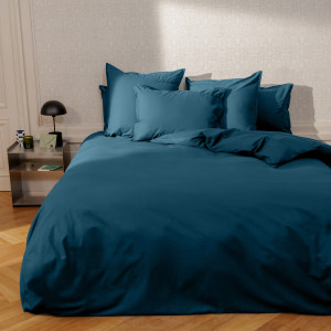 Duvet cover Neo cotton percale prussian blue