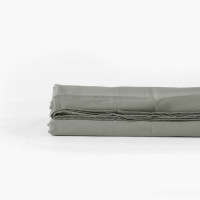Drap de lit satin de coton lavé biologique Quartz jade