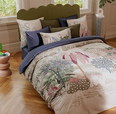 Housse de couette réversible coton Orangerie