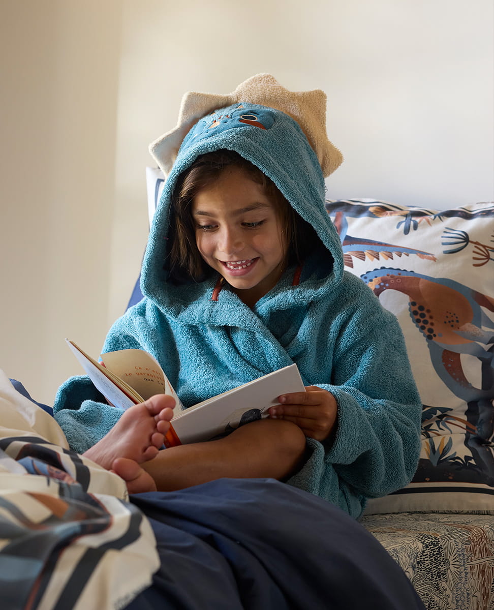 Peignoir enfant Dinoful Bleu Celeste