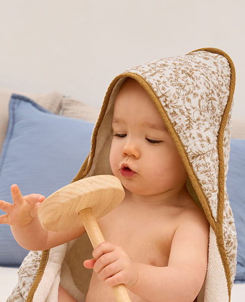 Cape de bain double face Lino naturel
