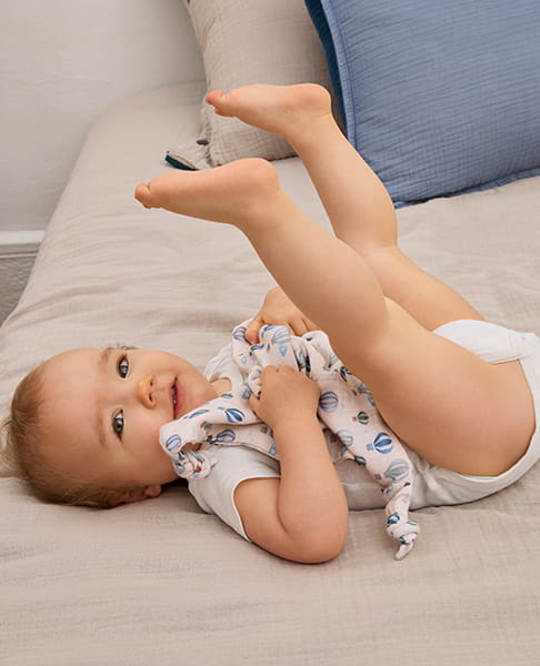 Doudou enfant Lino argile