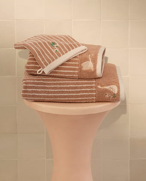 Parure de bain coton bio Celestine moka