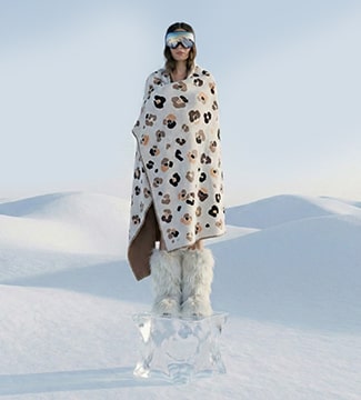 Plaid coton maille jacquard Ysée ivoire