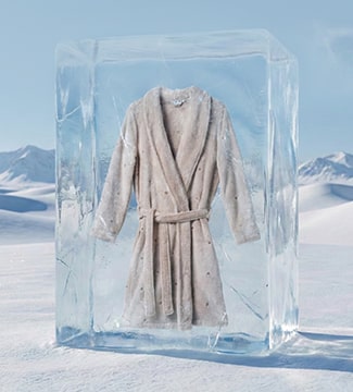 Robe de chambre polaire femme Zéphire pralin coeur