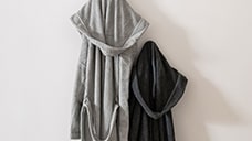 Men's hooded bathrobes