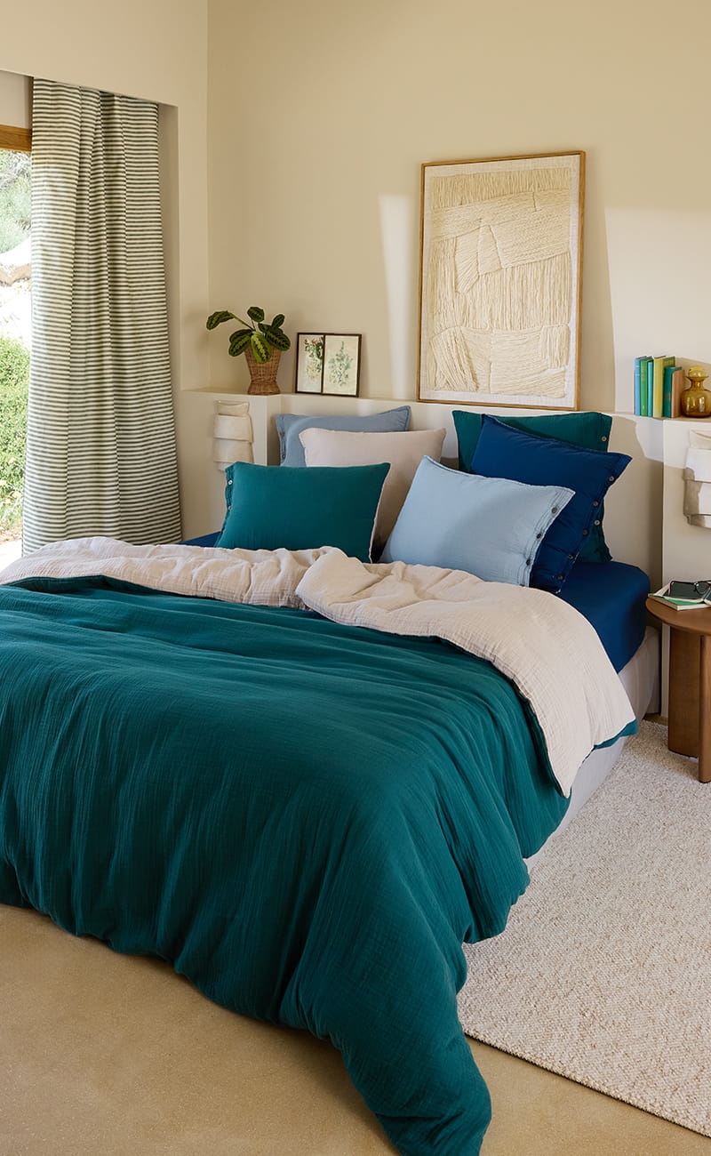 Cotton gauze duvet cover 4-en-1 Infini II