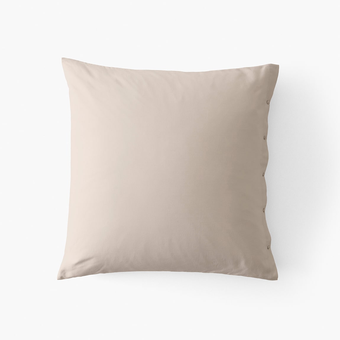 Taie d'oreiller carrée satin de coton lavé bio Quartz dune