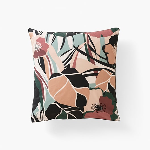 Taie d'oreiller carrée percale de coton bio Gisèle