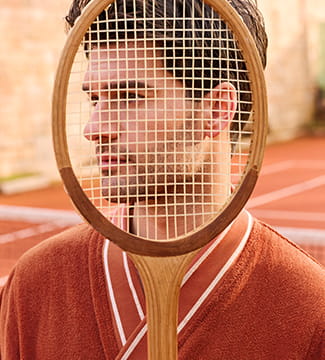 Peignoir homme coton Roland Garros 2026 terre battue