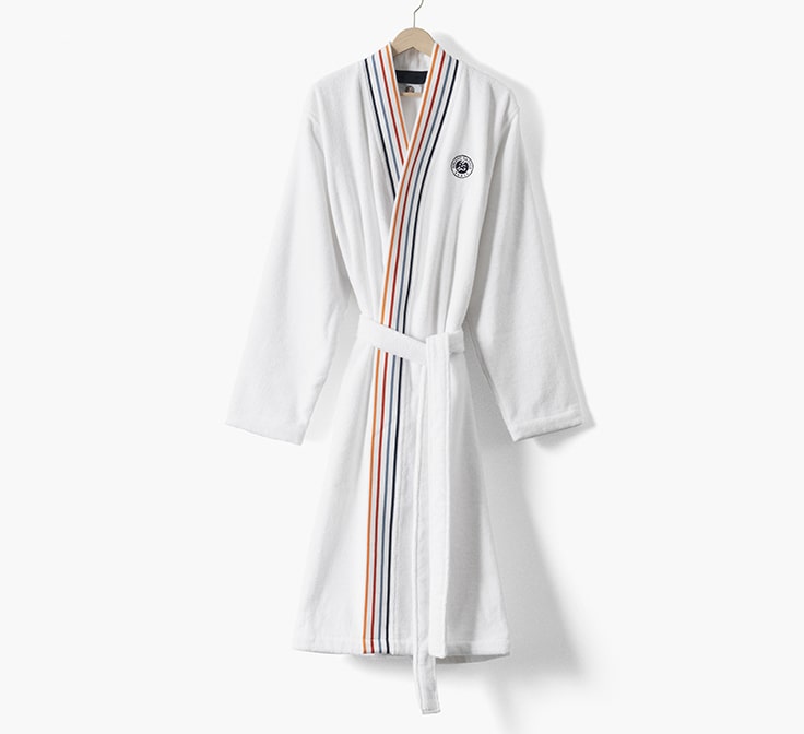 Peignoir homme coton col kimono Roland-Garros 2024 Ace