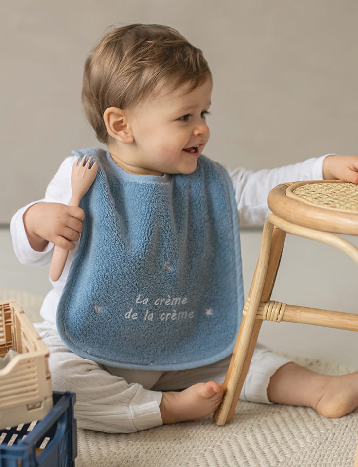 Bavoir coton Zéphire baltique marin