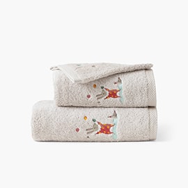 Bath Towel in Cotton Féeries Ivory