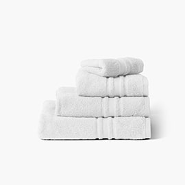 Lola II white cotton bath sheet