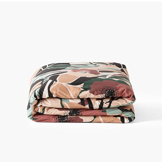 Housse de couette réversible percale de coton bio Gisèle