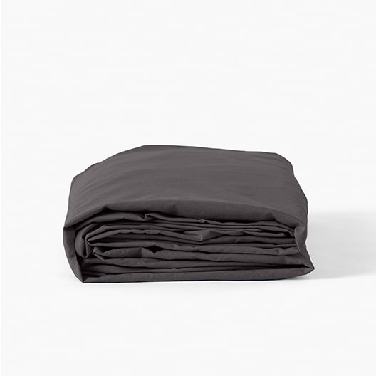 Drap housse coton lavé Songe charbon
