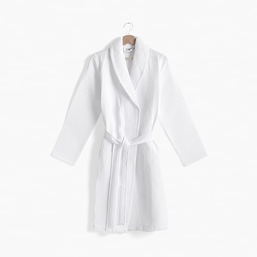Women's shawl collar cotton bathrobe Circles
