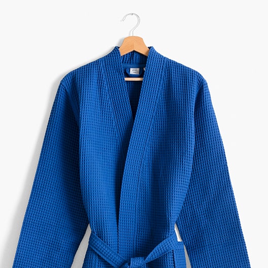 Men's cotton bathrobe with kimono collar Circles
