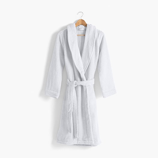 Peignoir femme coton moelleux Ella blanc