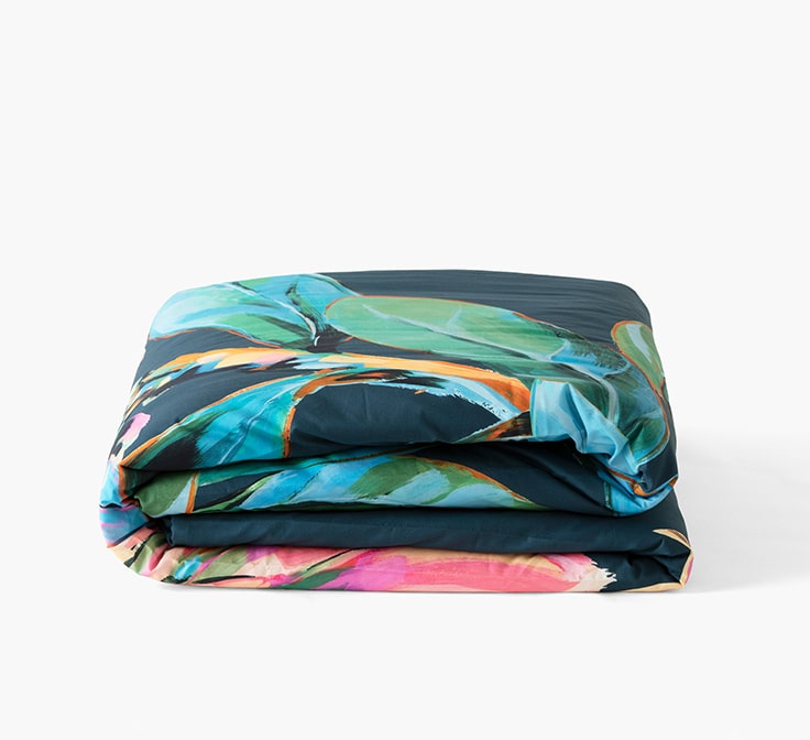 Housse de couette percale de coton Protéa