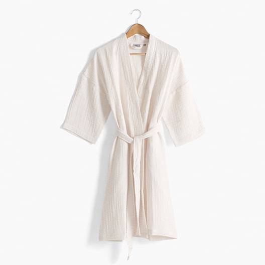 Peignoir femme gaze de coton biologique Naturelle naturel