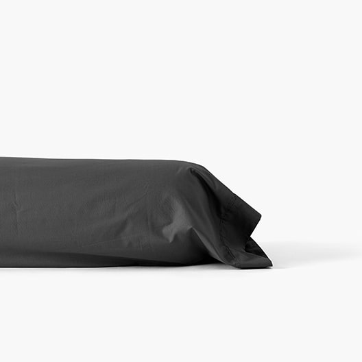 Taie de traversin percale de coton Neo anthracite