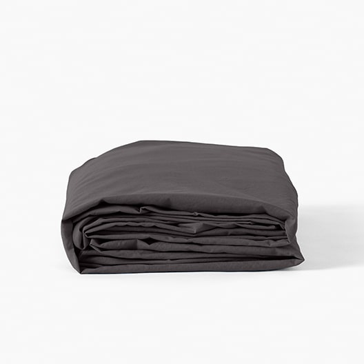 Songe charcoal washed cotton fitted sheet