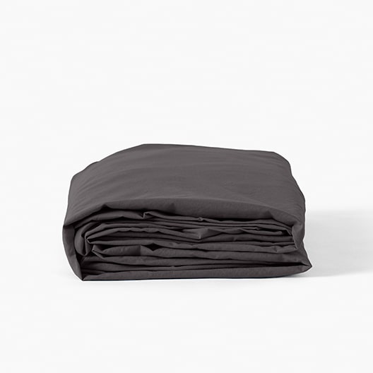 Drap housse coton lavé Songe charbon