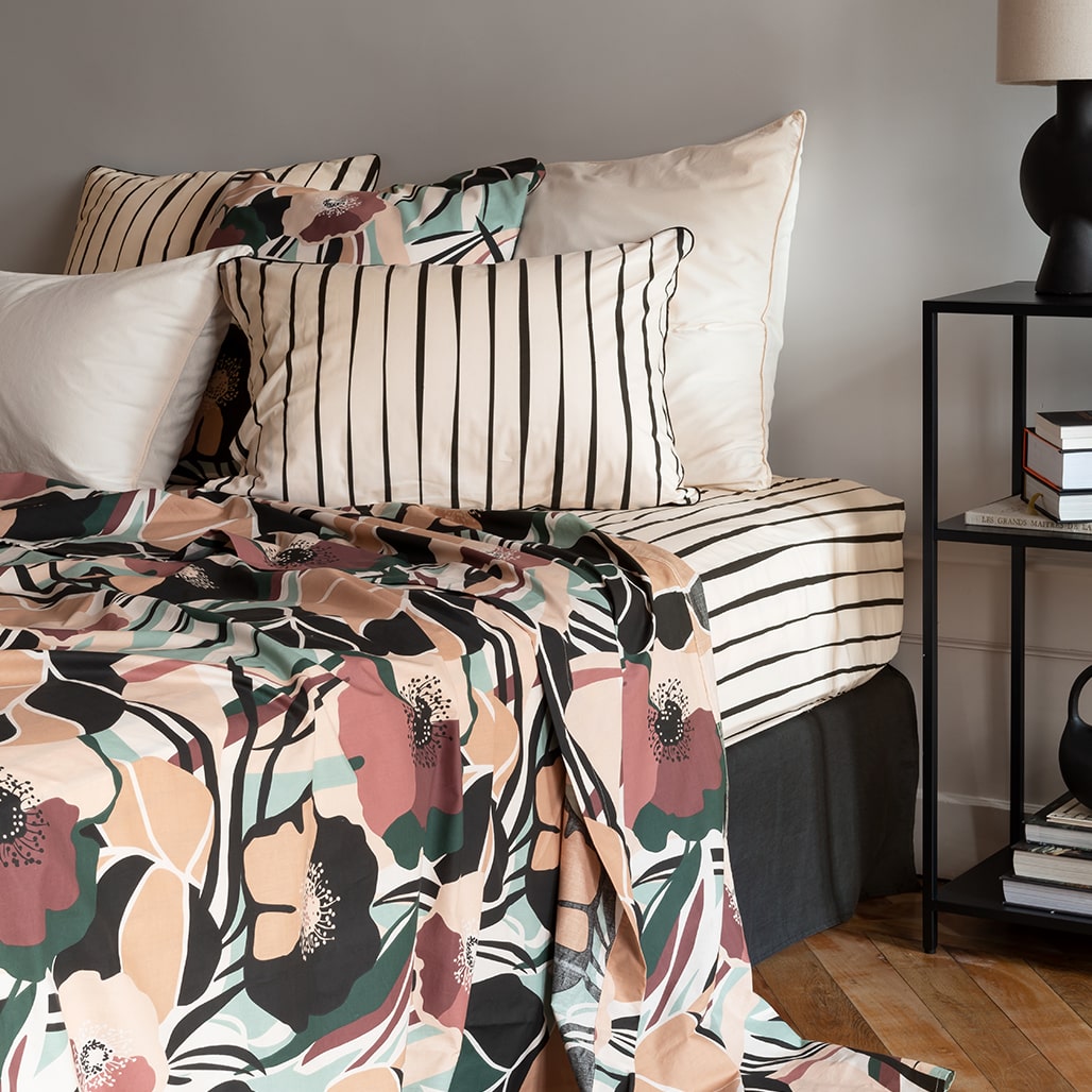 Drap de lit percale de coton bio Gisèle