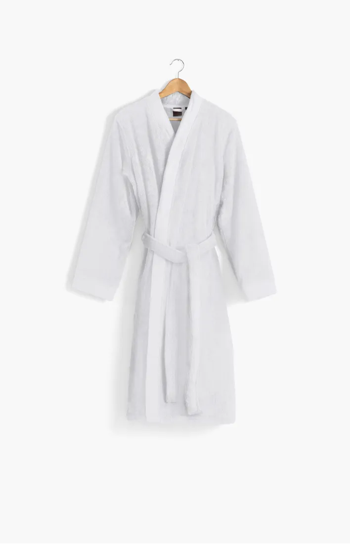 Peignoir homme coton moelleux Roméo blanc
