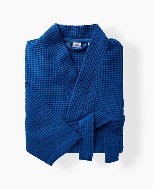 Peignoir homme coton La Perle cobalt