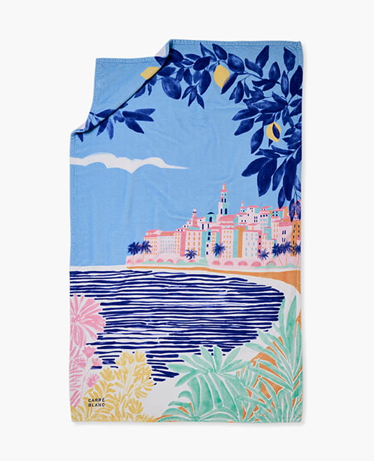 Drap de plage velours de coton La Perle