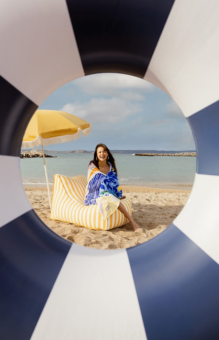 Drap de plage velours de coton La Perle