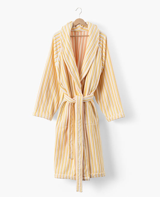 Peignoir mixte Combo réversible jaune et pêche